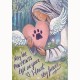 LEANIN TREE GREETING CARD PAW PRINT ANGEL